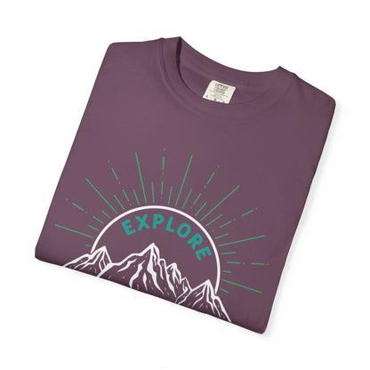 Funny Explore Mountain Adventure Tee Sarcastic Alpine Discover Camping Forest Unisex Heavy Cotton T-Shirt