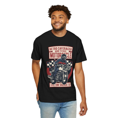 Retro Caferacer Vintage King Of The Road Classic Tee Bike Speed Racing Enthusiast Unisex Heavy Cotton T-Shirt