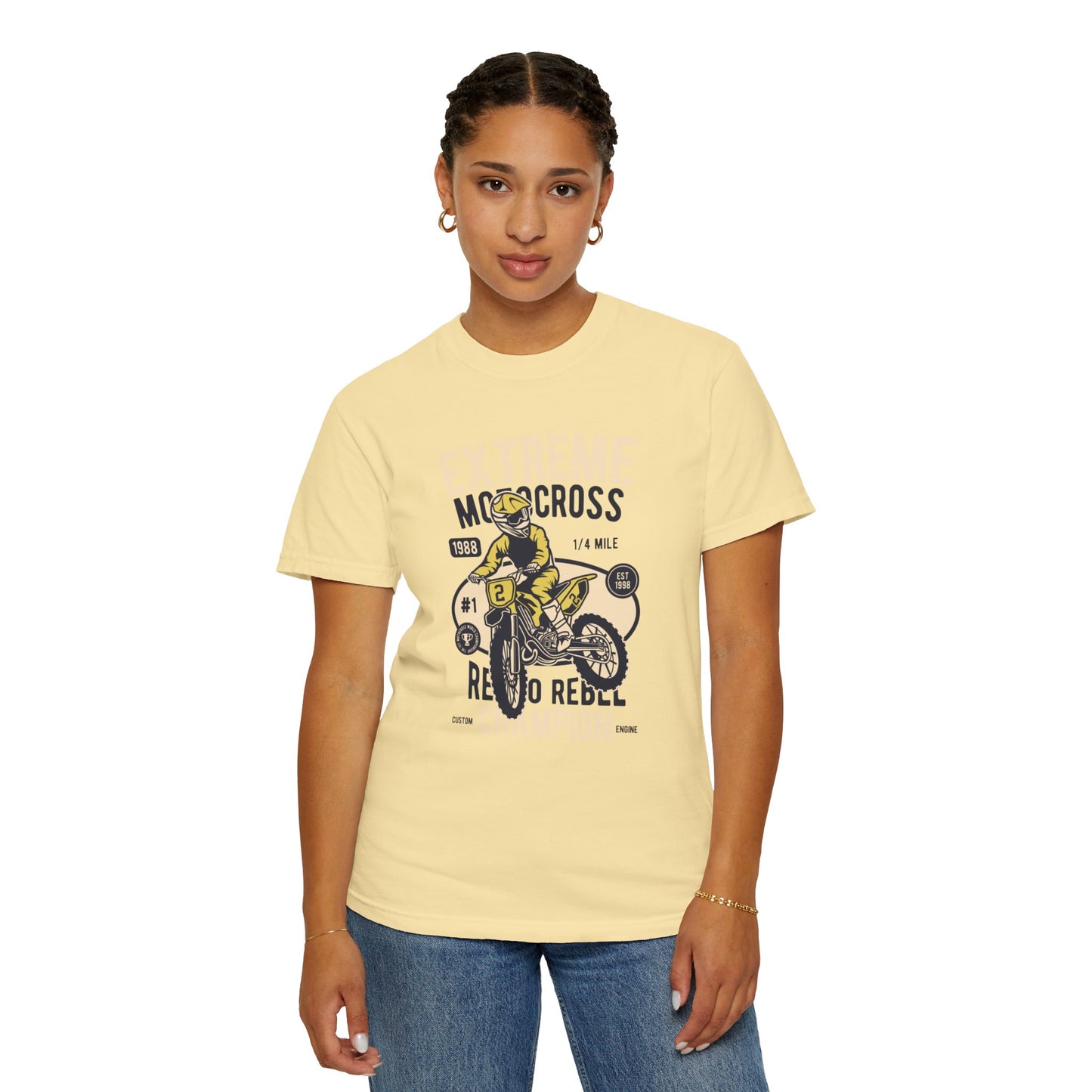Extreme Champion Epic Trail Exploration Tee Thrill-Seeking Stunt Mastery Downhill Rush Unisex Heavy Cotton T-Shirt