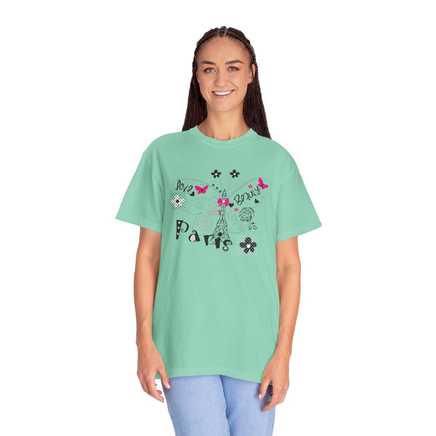 Paris Love Honeymoon Spots Candlelit Dinners Couples’ Tee Retreats Paris Fashion Unisex Heavy Cotton T-Shirt