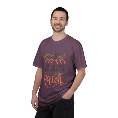 Welcome To Our Patch Harvest Festival Autumn Pumpkins Tee Fall Activities Farm Visit Family Fun Unisex Heavy Cotton T-Shirt