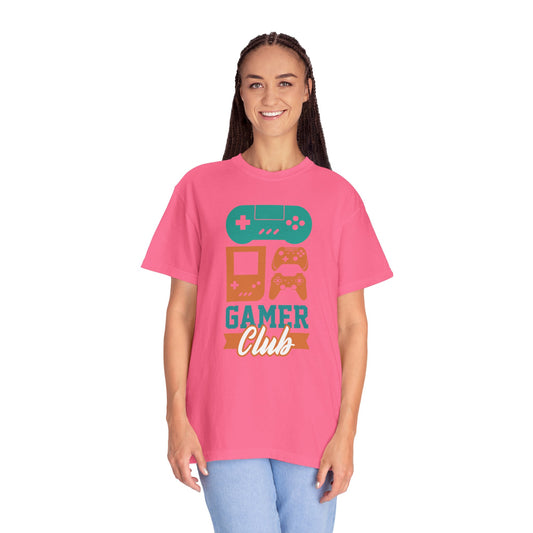 Funny Gamer Club Sarcastic Retro Gaming Gaming Consoles Gaming Community Unisex Heavy Cotton T-Shirt