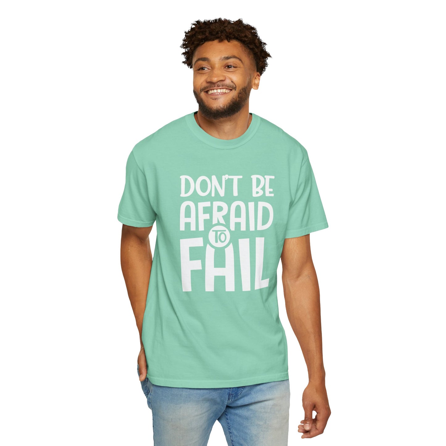 Motivational Don’t Be Afraid To Fail Hard Work Rise Above Positivity Determination Progress Dedication Unisex Heavy Cotton T-Shirt