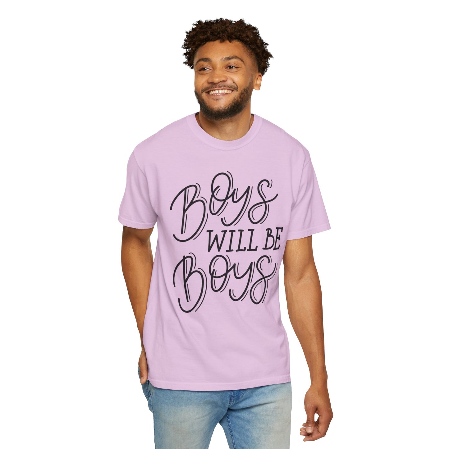 Funny Boys Will Be Boys Rule Heartwarming Sarcastic Decent Lovely Trendy Tee Sweet Stubborn Handsome Unisex Heavy Cotton T-Shirt