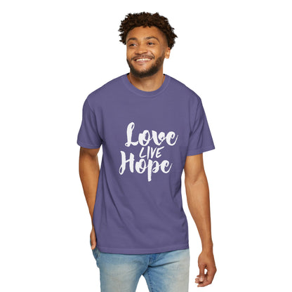 Love live hope Modern Tee Achievement Self-Improvement Unisex Heavy Cotton T-Shirt