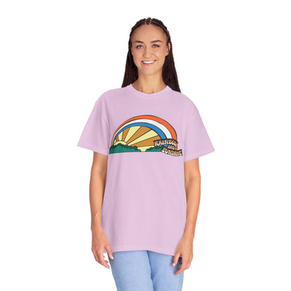 Rainbow And Sunshine Summer Trendy Tee Sunshine Days Ice Cream Summer Camp Beachcombing Anchor Unisex Heavy Cotton T-Shirt
