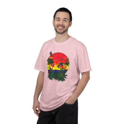 Palm Trees Island Summer Trendy Tee Sunshine Days Ice Cream Summer Camp Beachcombing Anchor Unisex Heavy Cotton T-Shirt