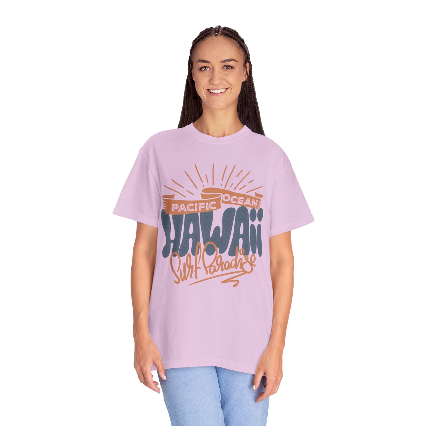 Enjoyable Pacific Ocean Hawaii Wave Rider Beach Life Sun Sand Sea Seashells Sea Waves Beach Sun Glasses Beach Surfers Unisex Heavy Cotton T-Shirt