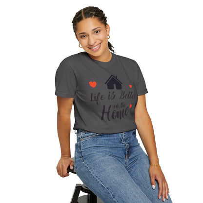 Life Is Better On The Home Peaceful Paradise Tee Cherished Space Heartfelt Haven Unisex Heavy Cotton T-Shirt