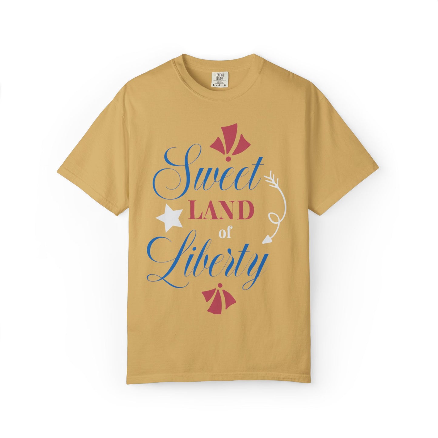 Sweet Land Of Liberty Equality American Values Country Love USA Flag Patriotic Tee Loyalty Fairness Unity Unisex Heavy Cotton T-Shirt