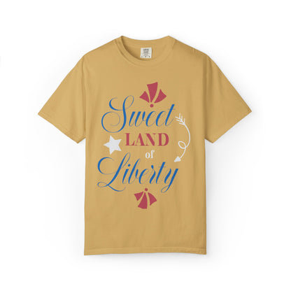 Sweet Land Of Liberty Equality American Values Country Love USA Flag Patriotic Tee Loyalty Fairness Unity Unisex Heavy Cotton T-Shirt