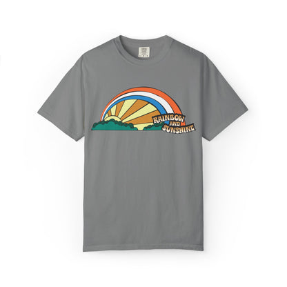 Rainbow And Sunshine Summer Trendy Tee Sunshine Days Ice Cream Summer Camp Beachcombing Anchor Unisex Heavy Cotton T-Shirt