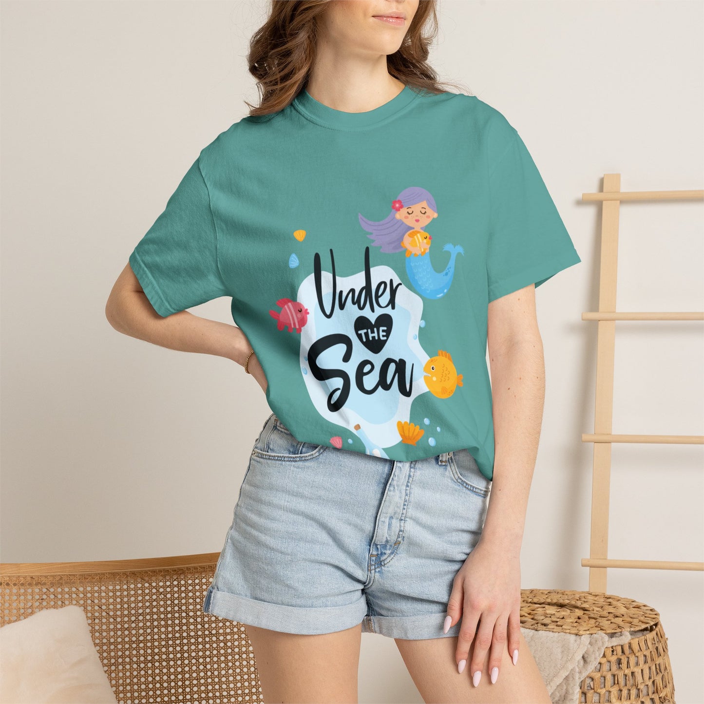 Under The Sea Oceanic Enchantment Tee Marine Life Wonders Unseen Depths Unisex Heavy Cotton T-Shirt