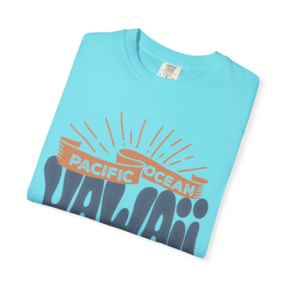 Enjoyable Pacific Ocean Hawaii Wave Rider Beach Life Sun Sand Sea Seashells Sea Waves Beach Sun Glasses Beach Surfers Unisex Heavy Cotton T-Shirt