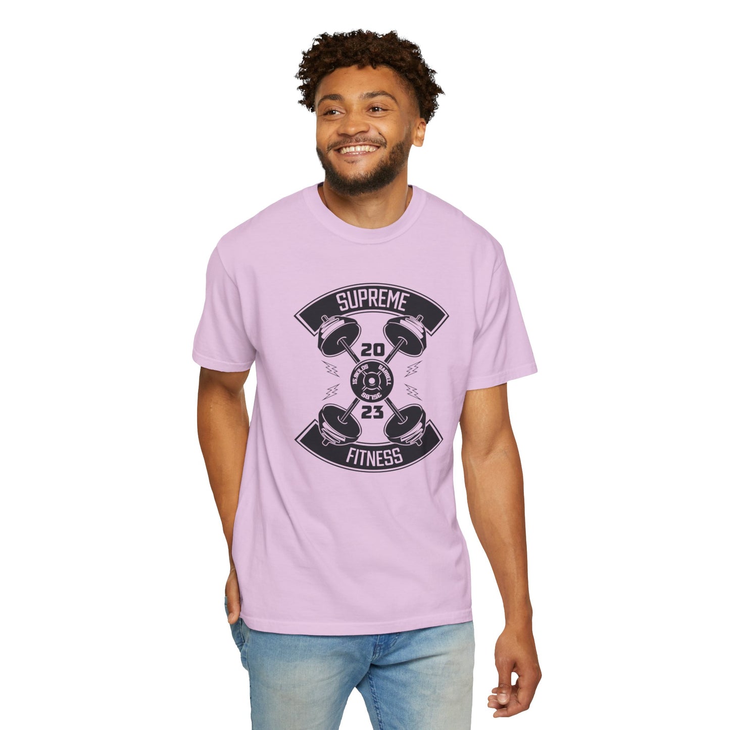 Inspirational Supreme Fitness Body Building Health & Supplements Fitness Lovers Dumbbells Bodybuilders Unisex Heavy Cotton T-Shirt
