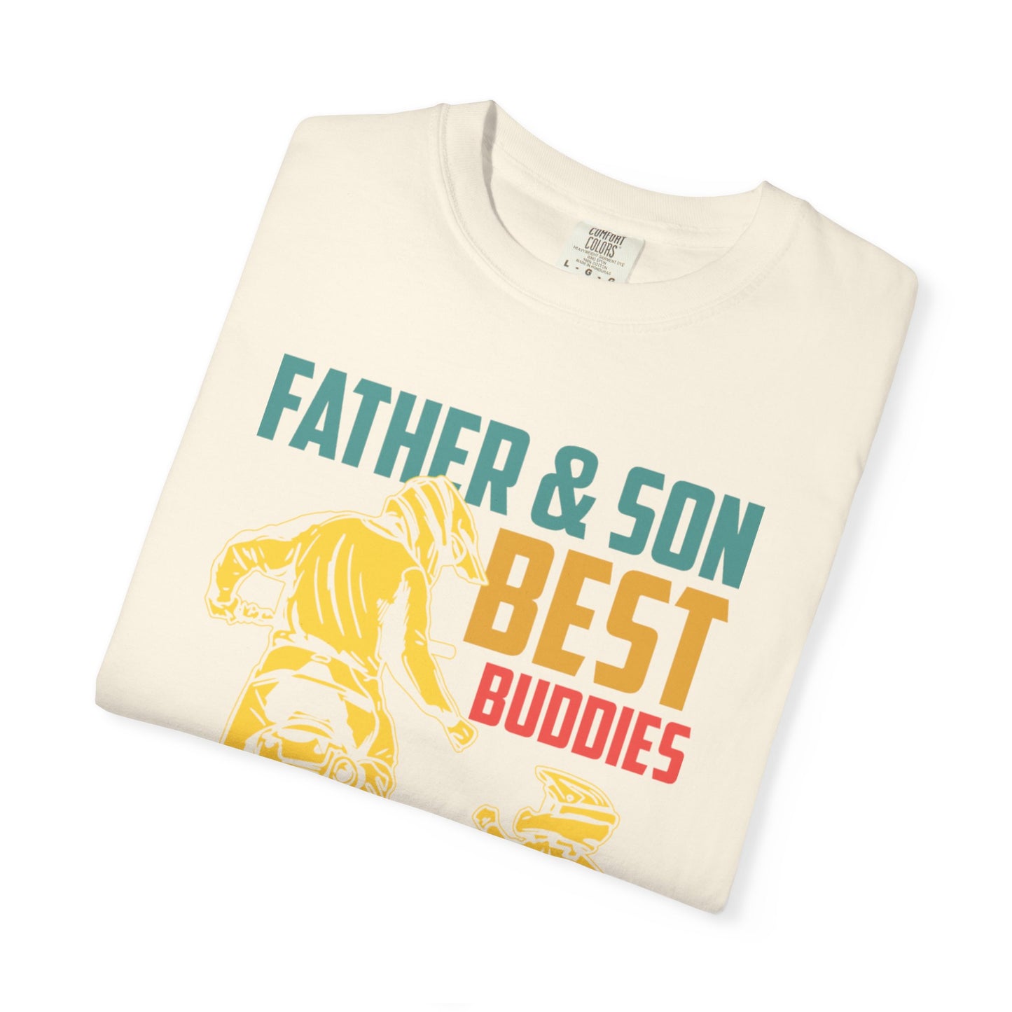 Lovable Father And Son Best Buddies Forever Role Model Loving Father Fatherhood Heroic Dad Unisex Heavy Cotton T-Shirt