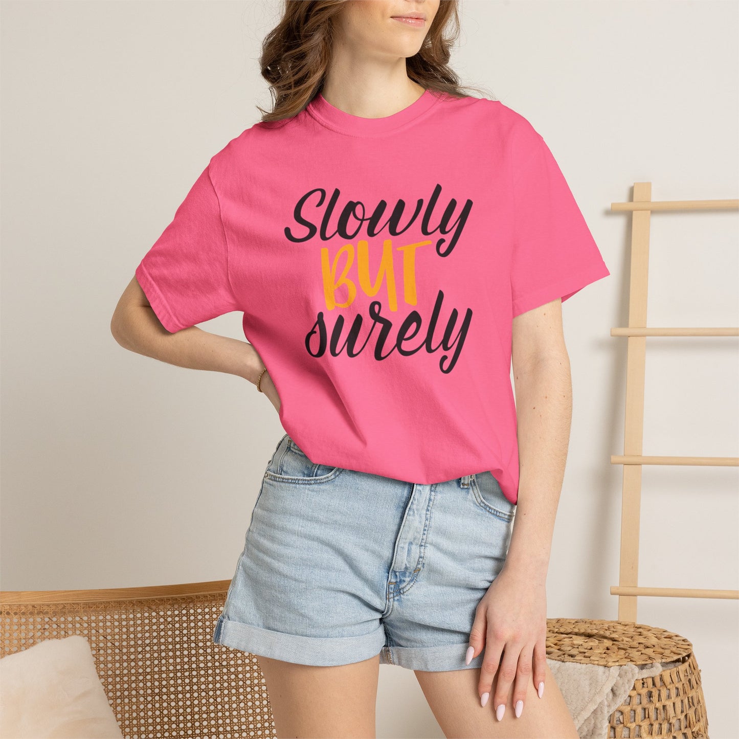 Slowly But Surely Embracing Challenges Tee Unbreakable Will Relentless Spirit Unyielding Determination Unisex Heavy Cotton T-Shirt
