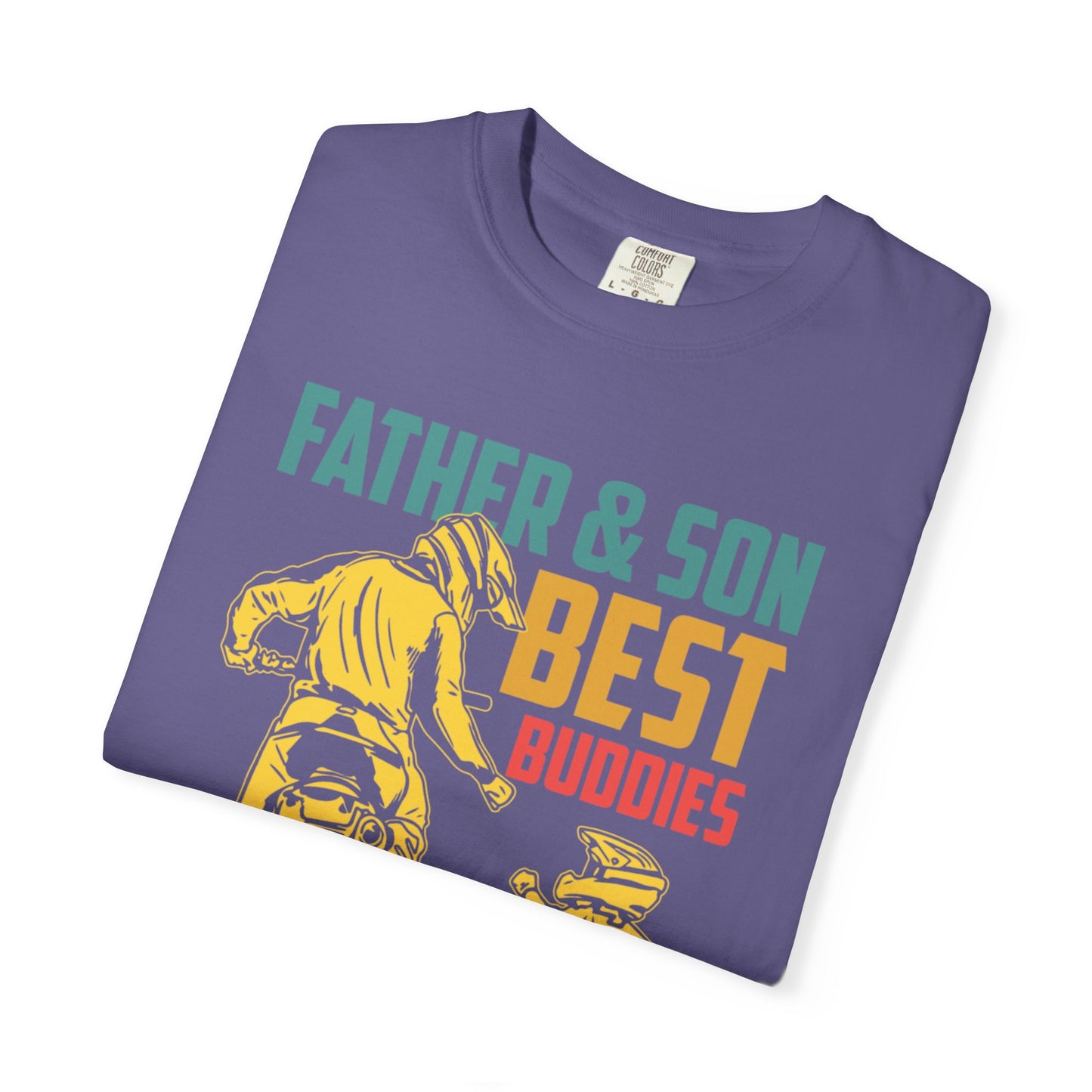 Lovable Father And Son Best Buddies Forever Role Model Loving Father Fatherhood Heroic Dad Unisex Heavy Cotton T-Shirt
