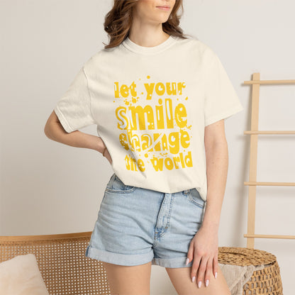 Let Your Smile Change The World Kindness Heartfelt Compliments Tee Thoughtful Gestures Love-Inspiration  Unisex Heavy Cotton T-Shirt