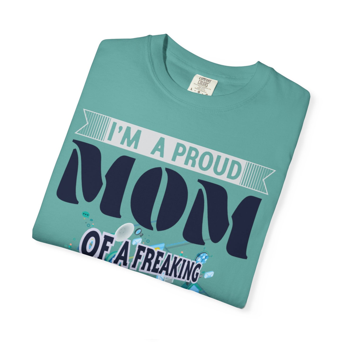 Proud Mom Telecom Engineer Mobile Technology Signal Processing Digital Communication Radio Frequencies Unisex Heavy Cotton T-Shirt