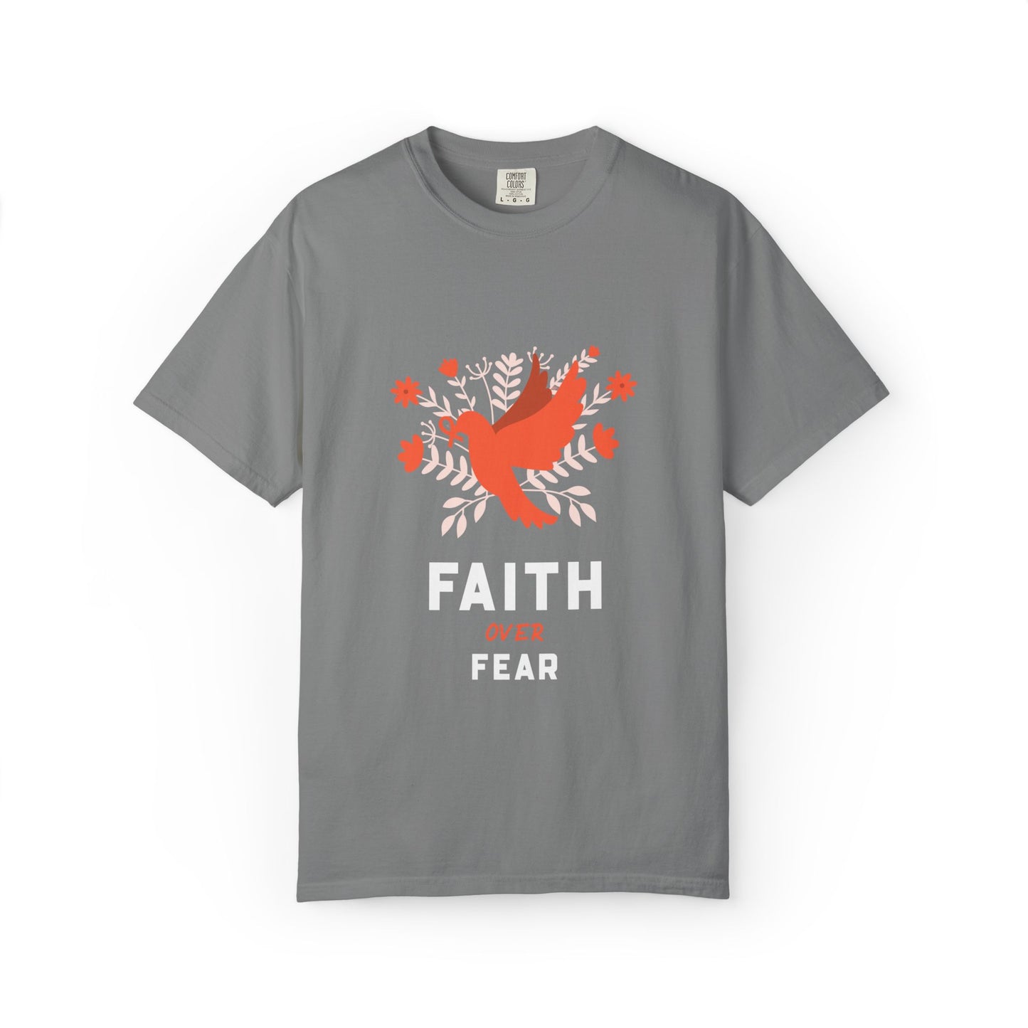 Faith Over Fear Stop Wishing Start Doing Action Goal Setting Modern Tee Achievement Self-Improvement Unisex Heavy Cotton T-Shirt