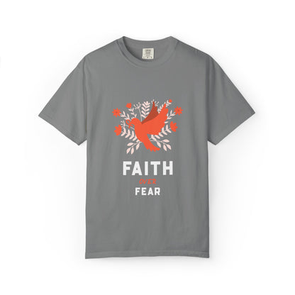Faith Over Fear Stop Wishing Start Doing Action Goal Setting Modern Tee Achievement Self-Improvement Unisex Heavy Cotton T-Shirt