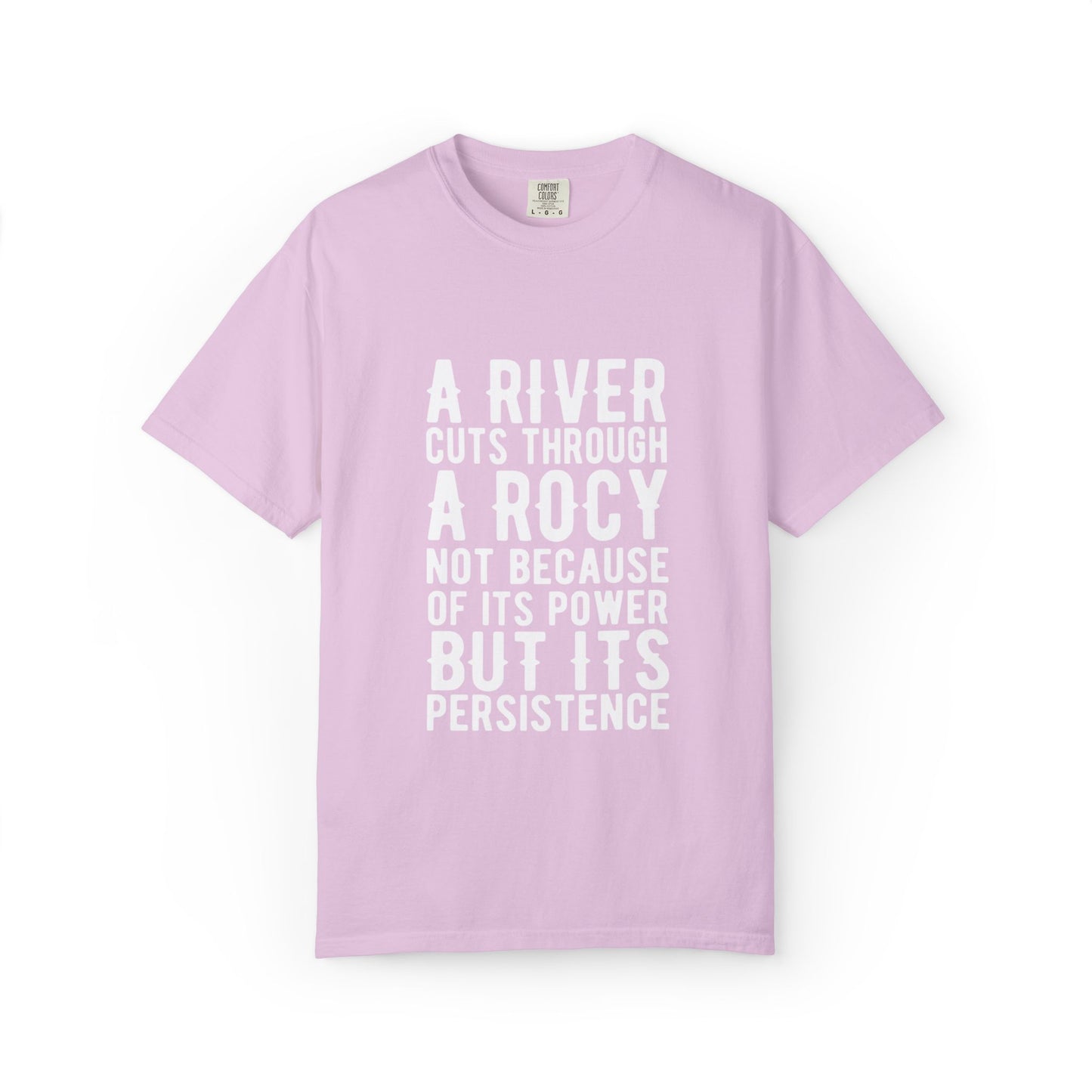 A River Cuts Through A Rock Stop Wishing Start Doing Action Goal Setting Modern Tee Achievement Unisex Heavy Cotton T-Shirt