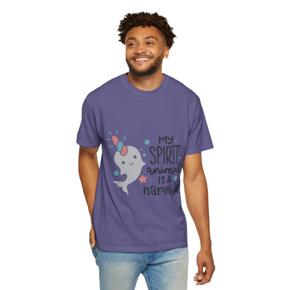 My Spirit Animal Is a Narwhal Unicorn Of The Sea Tusk Tee Inuit Culture Migration Unisex Heavy Cotton T-Shirt