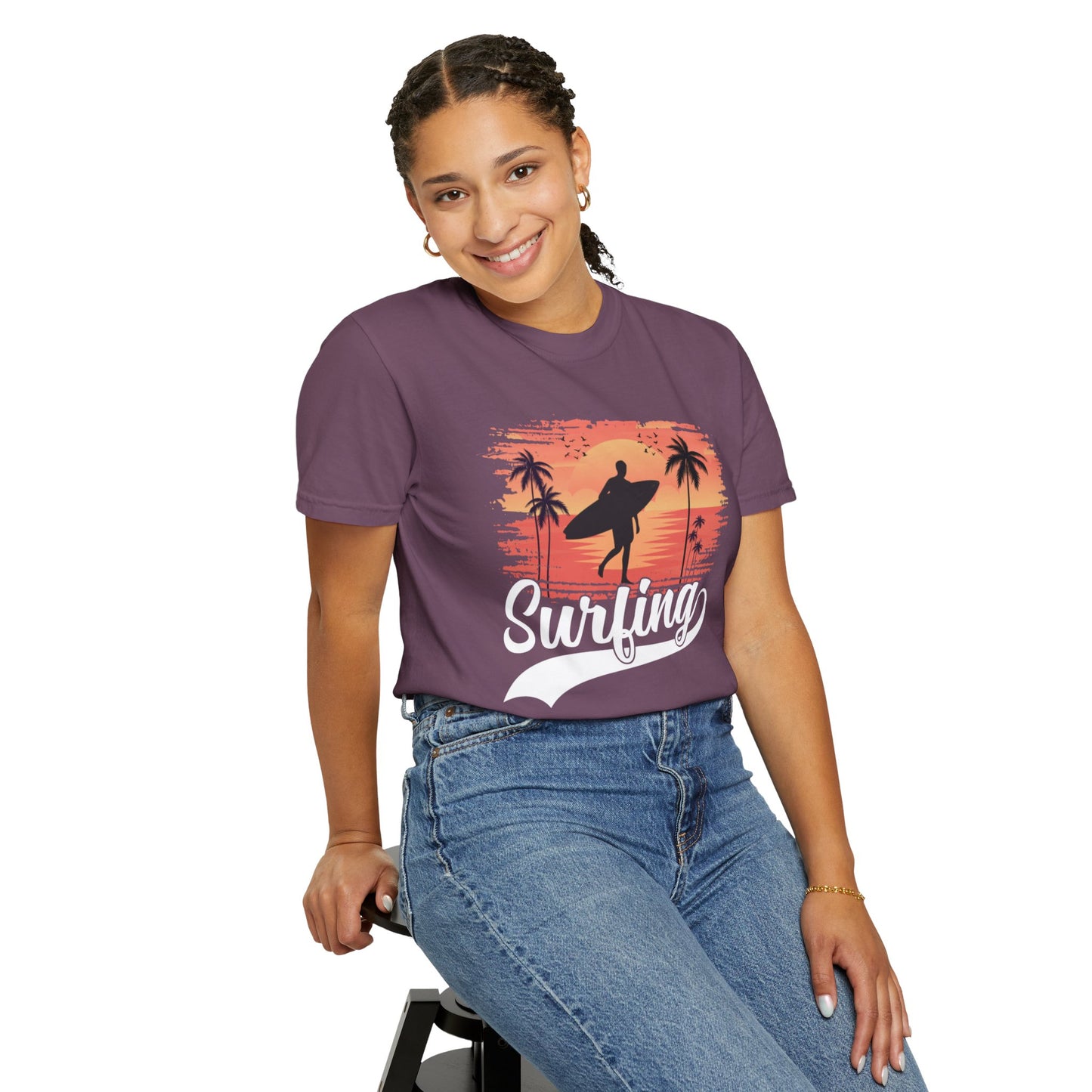 Exciting Surfing Catch The Wave Barrels & Breaks Shortboard Beach Vibes Unisex Heavy Cotton T-Shirt