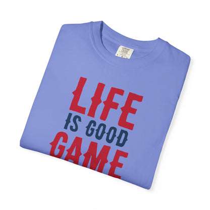 Life Is Good Game On Baseball Player Grand Slam Performers Tee Infield Magicians Batting Champions Unisex Heavy Cotton T-Shirt