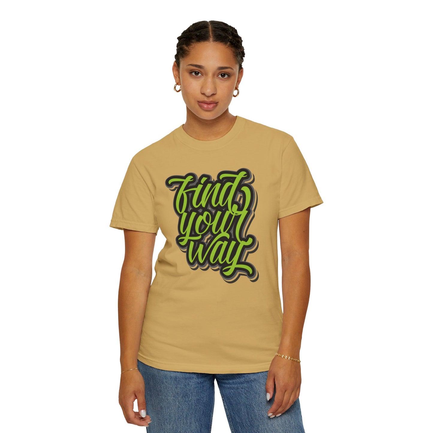 Find Your Way Direction Guidance Tee Exploration Adventure Destination Unisex Heavy Cotton T-Shirt