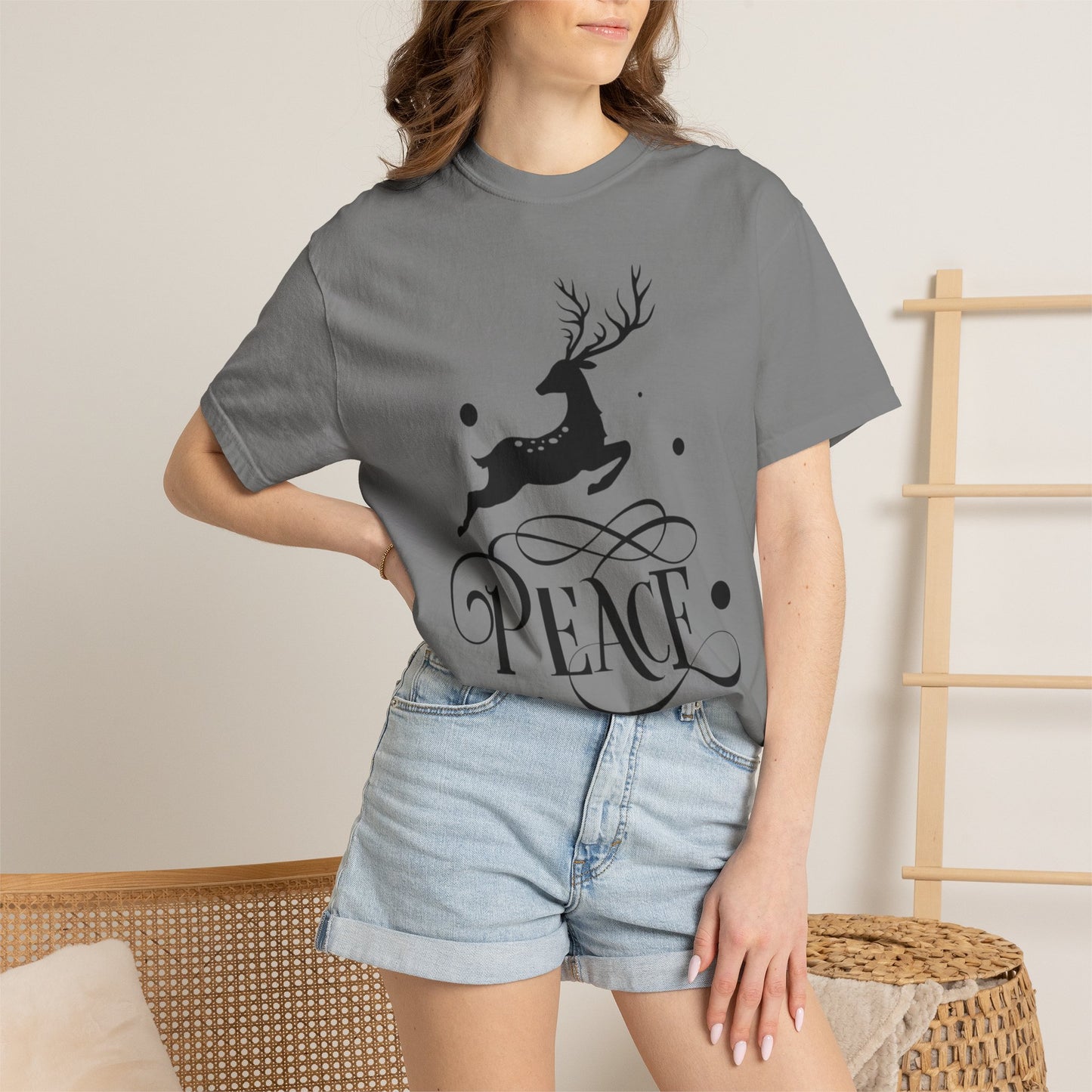 Peace Harmony Unity Peacemakers Tee Merry Christmas Festival Snowflakes Season Of Joy Unisex Heavy Cotton T-Shirt