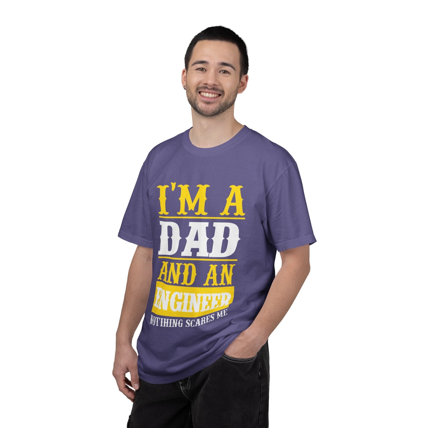 Proud Dad I’m Dad And An Engineer Fatherhood Role Model Problem-solving Critical Thinking Unisex Heavy Cotton T-Shirt