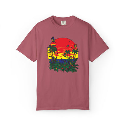 Palm Trees Island Summer Trendy Tee Sunshine Days Ice Cream Summer Camp Beachcombing Anchor Unisex Heavy Cotton T-Shirt