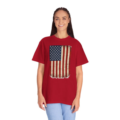 Flag USA - Unisex Garment-Dyed T-shirt