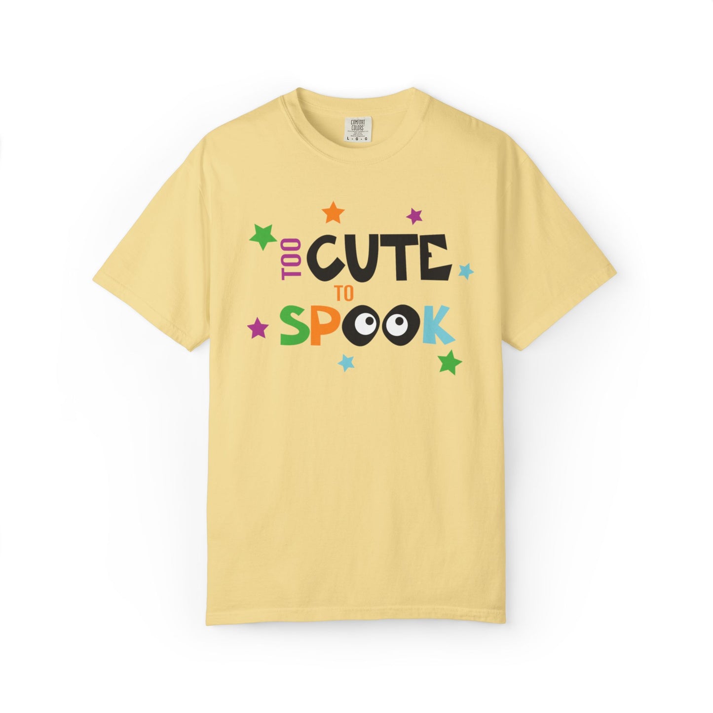 Too Cute To Spook Ghosts Halloween Funny Stylish Tee Spider webs Pumpkins Unisex Heavy Cotton T-Shirt