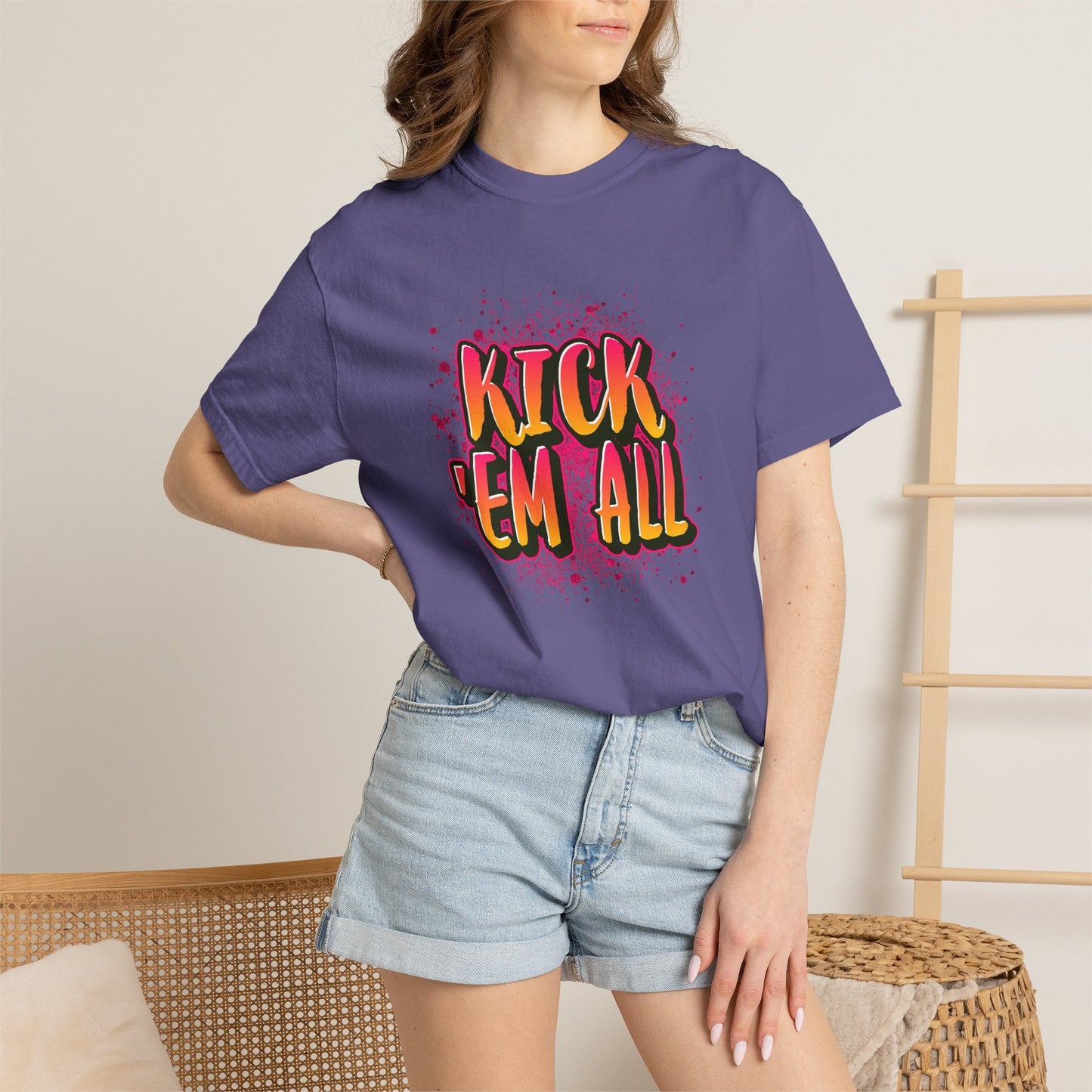 Kick Em All Unisex Heavy Cotton T-Shirt