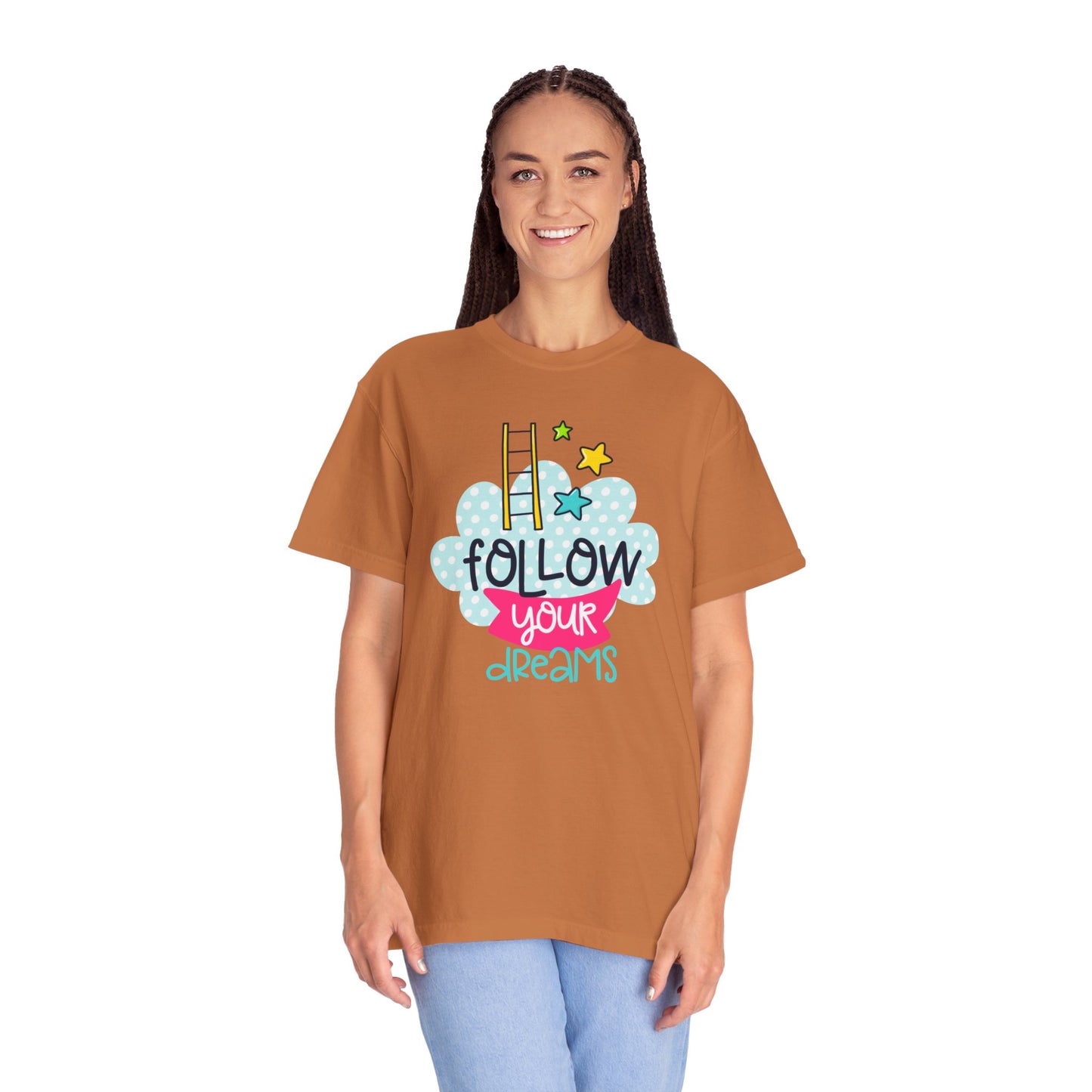 Follow Your Dreams Aspiration Determination Courage Night Wishes Unisex Heavy Cotton T-Shirt