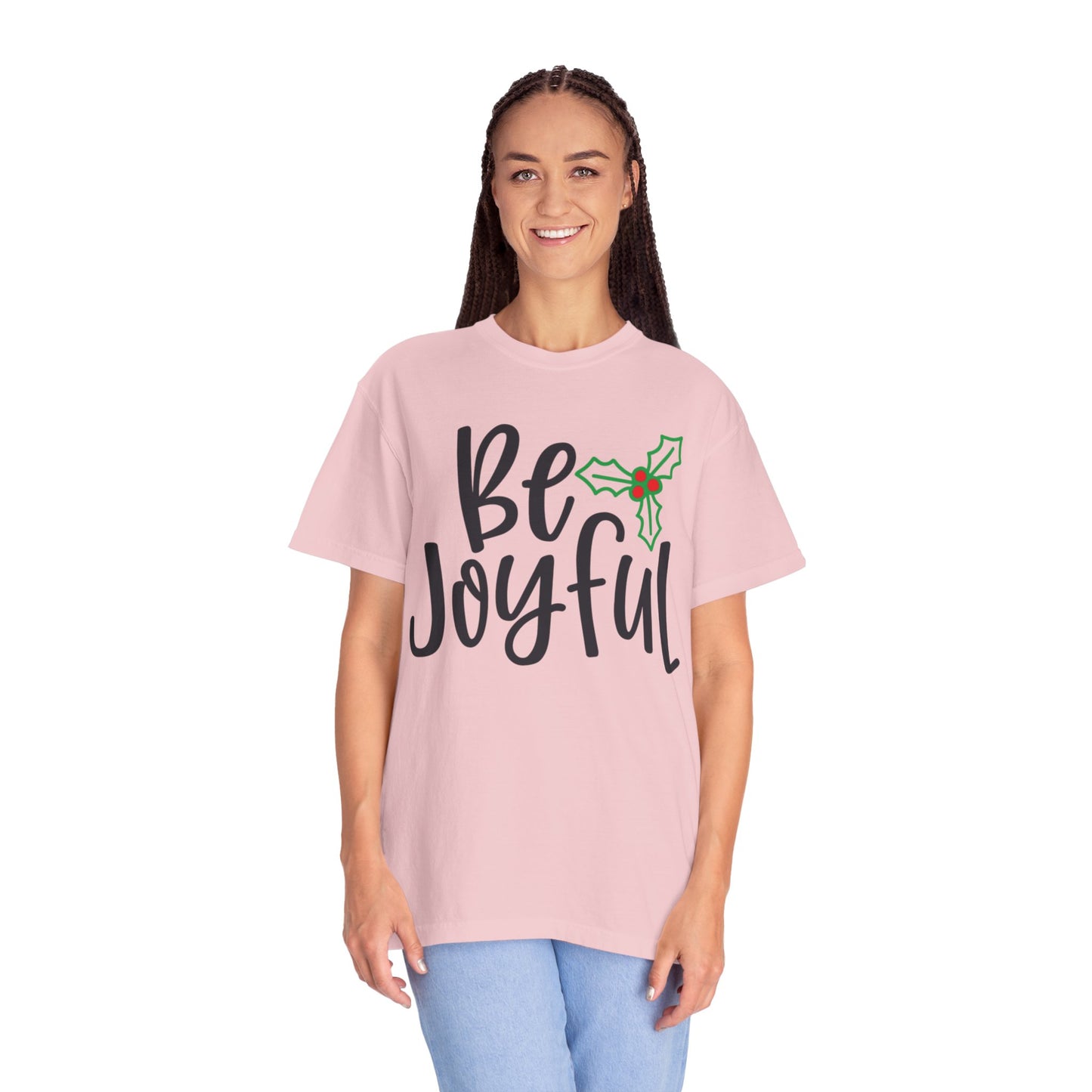 Be Joyful Festival Season Tee Twinkle Lights New Year Celebration Merry Christmas Noel Delight Unisex Heavy Cotton T-Shirt