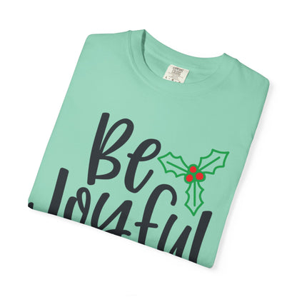 Be Joyful Festival Season Tee Twinkle Lights New Year Celebration Merry Christmas Noel Delight Unisex Heavy Cotton T-Shirt