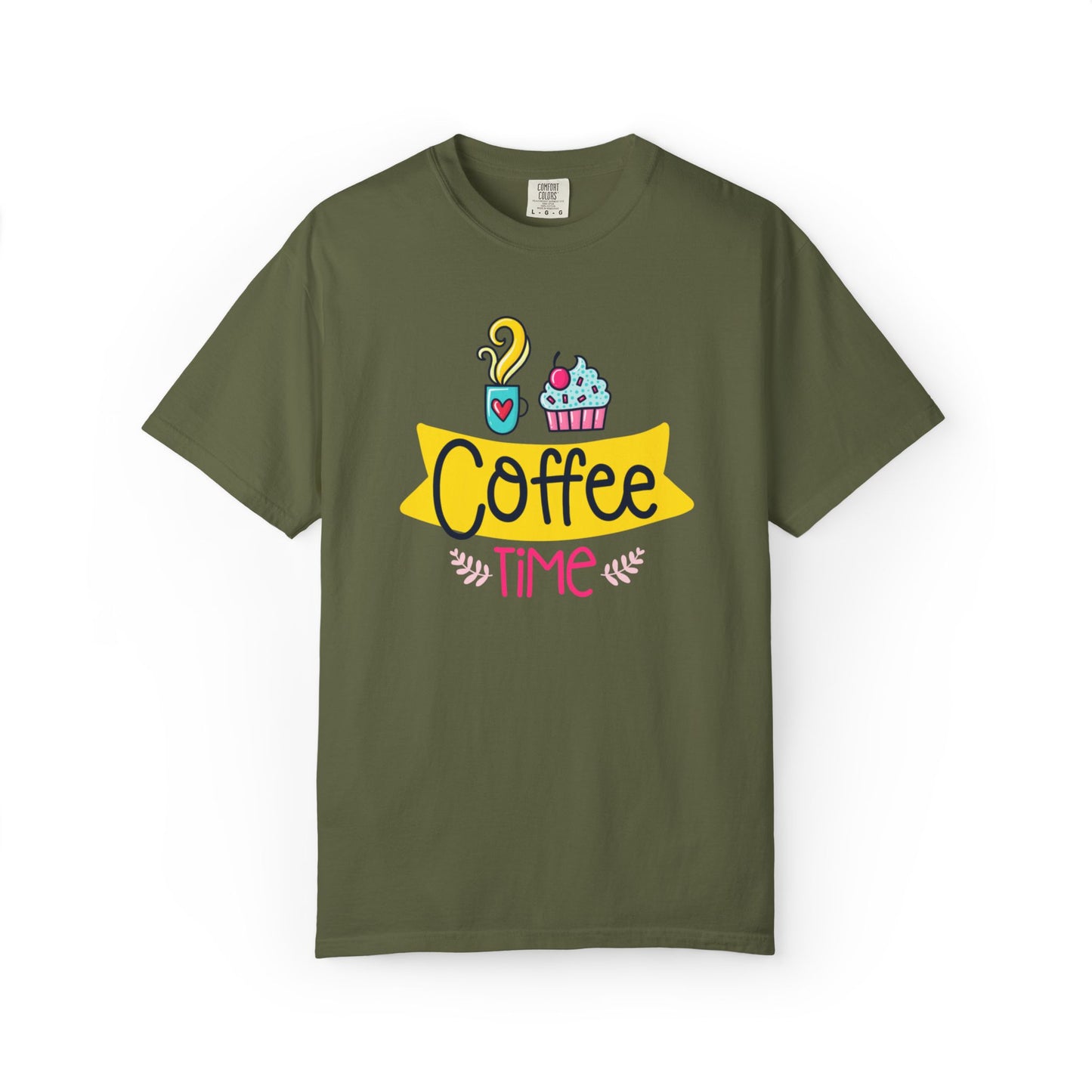 Funny Coffee Time Beans Latte Lovers Tee Black Brew Addicted Barista Freak Unisex Heavy Cotton T-Shirt