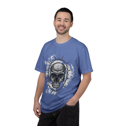 Chain Skull Cranium Head Anatomy Bones Trend Tee Horror Creepy Head X-ray Unisex Heavy Cotton T-Shirt
