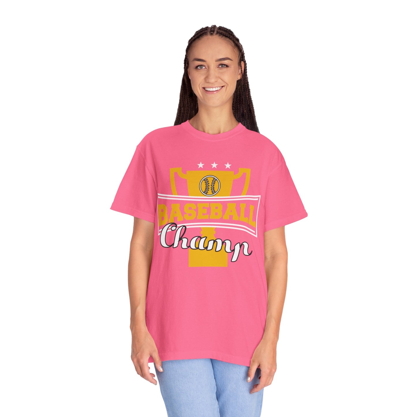 Baseball Champ Tee Bullpen Pitcher Bats League Game Sports Unisex Heavy Cotton T-Shirt