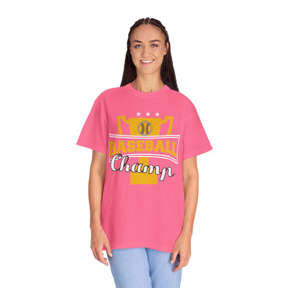 Baseball Champ Tee Bullpen Pitcher Bats League Game Sports Unisex Heavy Cotton T-Shirt