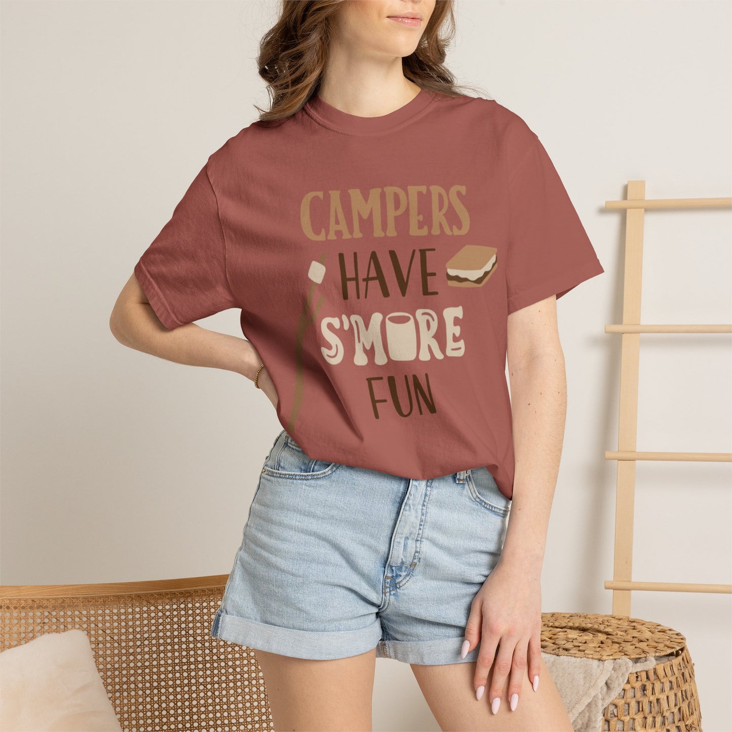 Campers Adventure Mountain Tee Belays Ropes Fun Activities Unisex Heavy Cotton T-Shirt