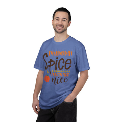 Pumpkin Spice & Everything Nice Halloween Autumn Delight Pumpkin Lovers Tee Seasonal Spices Fall Fusion Unisex Heavy Cotton T-Shirt