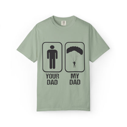 Proud Son Your Dad My Dad Thrill-Seeker Father Parenting Journey Ideal Skydiving Unisex Heavy Cotton T-Shirt