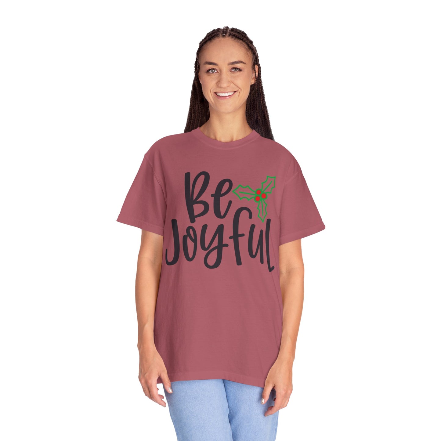 Be Joyful Festival Season Tee Twinkle Lights New Year Celebration Merry Christmas Noel Delight Unisex Heavy Cotton T-Shirt