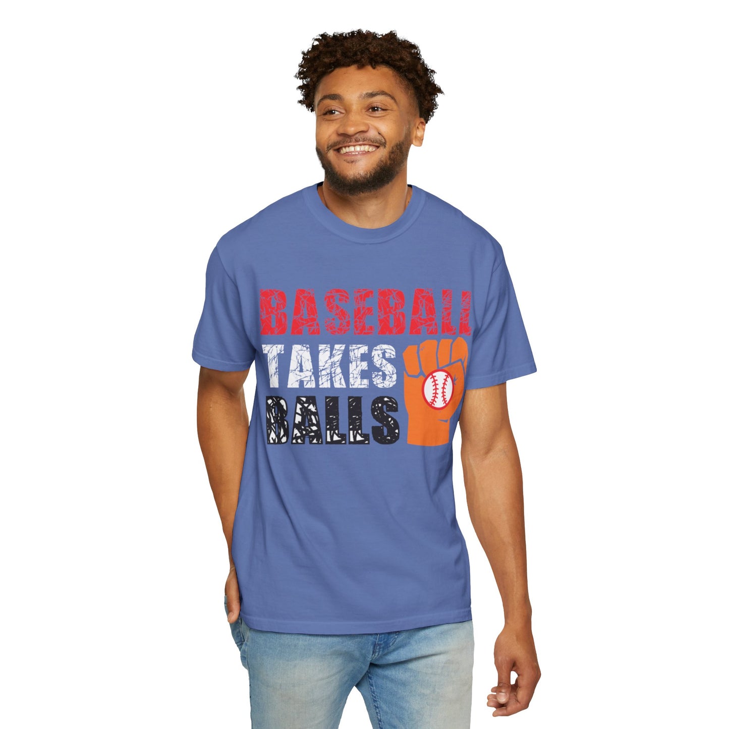 Baseball Takes Ball Defensive Prowess Tee Fielding Excellence Outfield Expertise Unisex Heavy Cotton T-Shirt