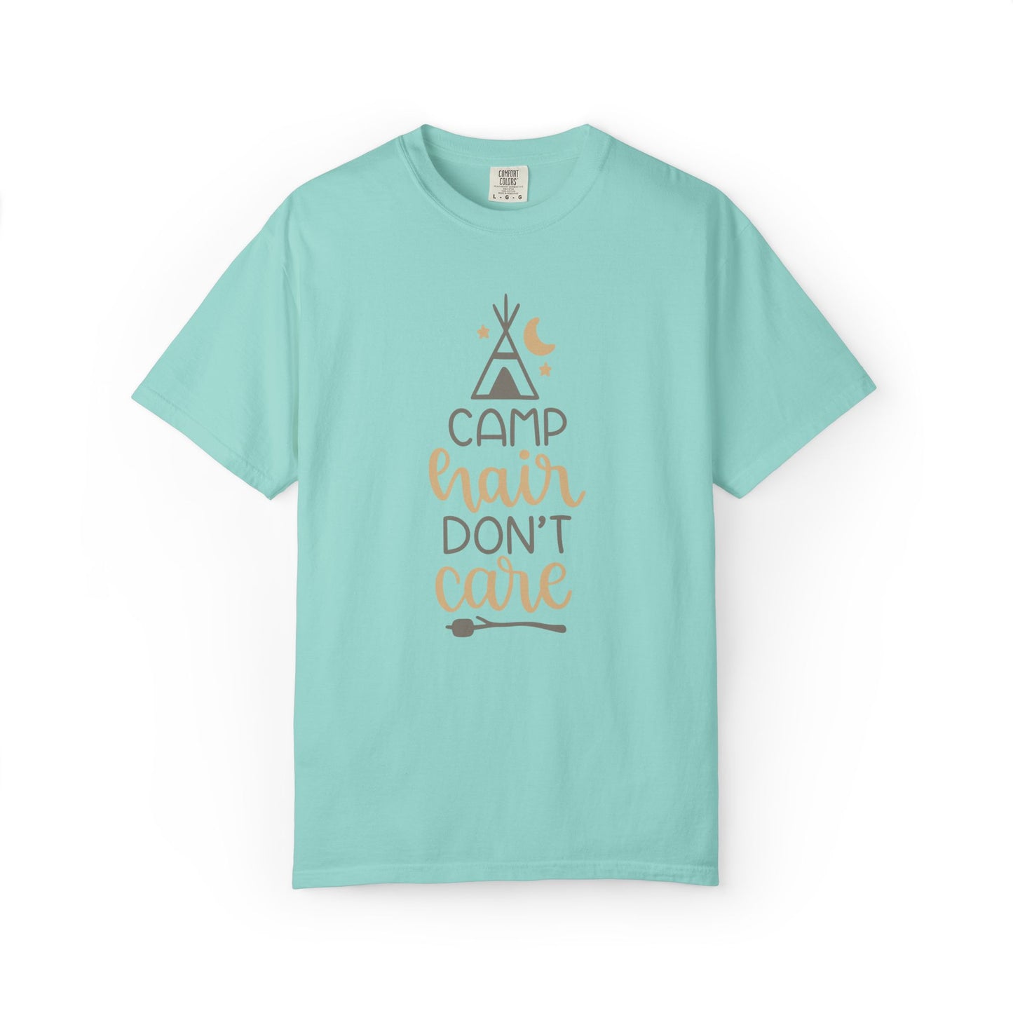 Camp Hair Don’t Care Adventure Mountain Tee Fun Activities Unisex Heavy Cotton T-Shirt